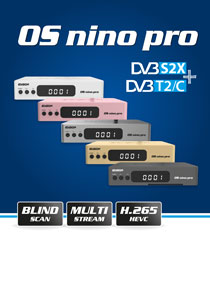 OS NINO PRO DVB-S2X + DVB-T2/C. Το κορυφαίο μοντέλο δέκτη E2 LINUX Combo της EDISION!
