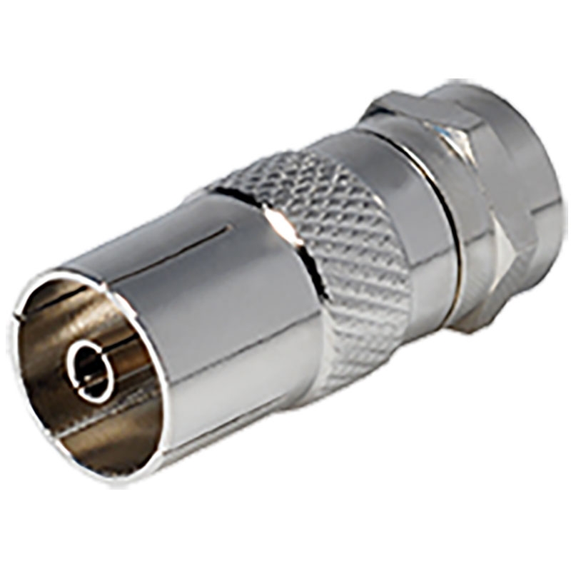 STECKER / TV STECKER / Adapter F-plug to QUICK-TV FEMALE
