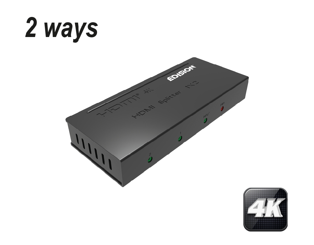 Optimisme fungere intelligens HDMI SPLITTER / 4K HDMI Splitter 1x2