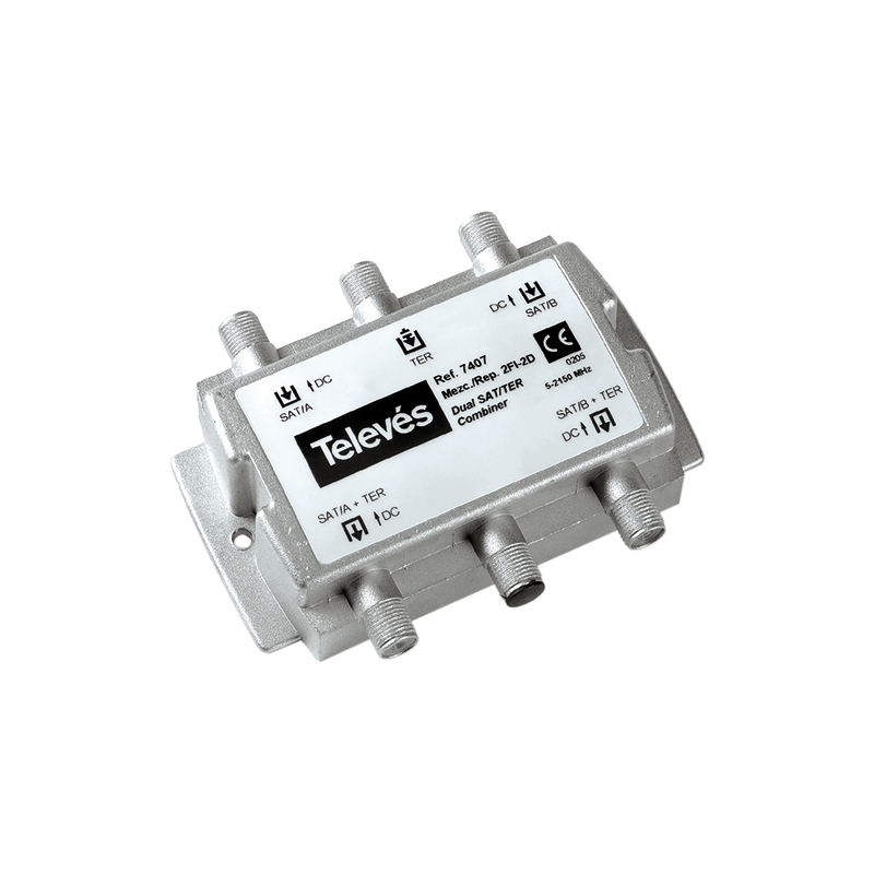 SPLITTERS / COMBINER / 7407 Dual SAT-Terrestrial Combiner