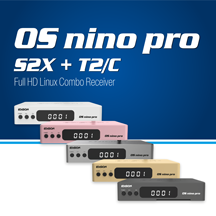 OS NINO PRO DVB-S2X + DVB-T2/C. The top E2 LINUX Combo Full HD receiver from EDISION!