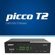 EDISION PICCO T2. THE BRAND NEW FULL HD DVB-T2 RECEIVER FROM EDISION, WITH MORE!