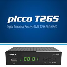 EDISION PICCO T265 THE BRAND NEW DVBT2 H265 HEVC RECEIVER FROM EDISION, WITH MORE!