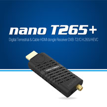 EDISION NANO T265+. NEW MINI SIZE DVB-T2 and DVB-C RECEIVER H265 HEVC 10 Bit