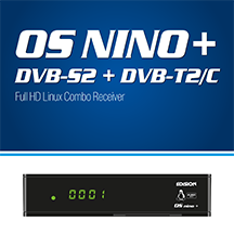  OS NINO+ Brand new EDISION E2 LINUX DVB-S2 & DVB-T2/C Hybrid H.265/HEVC receiver!