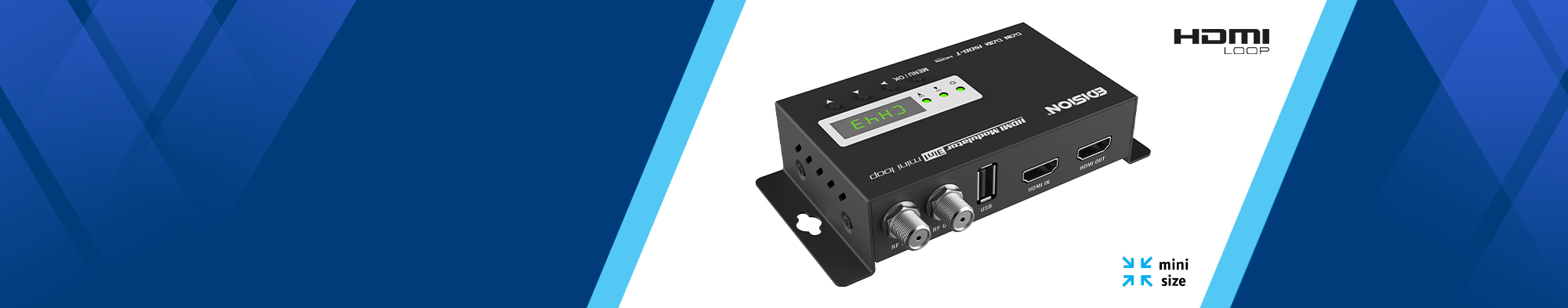 HDMI Modulator <br> με HDMI-loop έξοδο <br> σε mini μέγεθος slider image description