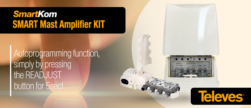 531911 SmartKom Kit: SMART Mast Amplifier 5G LTE + PSU 12V SATmix