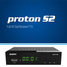 EDISION	PROTON S2. ΝΕΟΣ, Free-to-Air DVB-S2 ΔΟΡΥΦΟΡΙΚΟΣ ΔΕΚΤΗΣ!