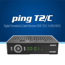 EDISION PING T2/C. Νέος και πρωτοποριακός EDISION αποκωδικοποιητής για Επίγειο Ψηφιακό DVB-T/Τ2 και Καλωδιακό DVB-C τηλεοπτικό σήμα